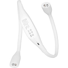 LED Neck Reading Lamp, Button Control Neck Light 3 Brightness Levels for Running(White)