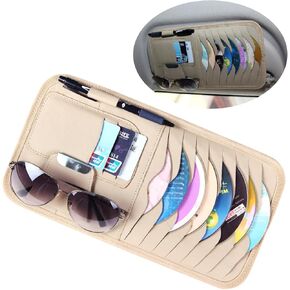 1 Pcs Black Car Sun Visor Cd Holder, Car DVD Vehicle Visor Case,Fits for Most Car