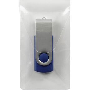 Smead 68150 USB Flash Drive Pocket, Poly,Self-Adhesv,2-Inch x3-9/16-Inch , 6/PK,CL