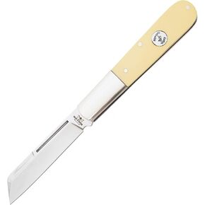 BEAR AND SON - MANUAL - 3.75 - Sheepfoot - 1095 Carbon Stainless Steel - Yellow Delrin - 1095 Carbon Steel Blade - C3180