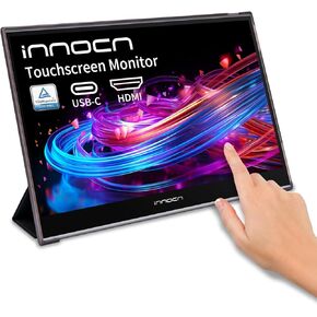 INNOCN 15.6 inch Portable Monitor Touchscreen PF15 Pro for Laptop FHD 1080P USB C HDMI External Display Travel Second Monitor for MacBook Windows Tablets Android Chrome PS4 Switch Mini PC