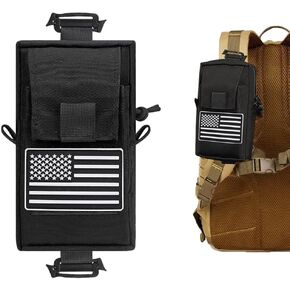Tactical Molle Pouch for Backpack, Compact EDC Pouch Molle Attachments for Tactical Backpack Small Tactical Bag with US Patch