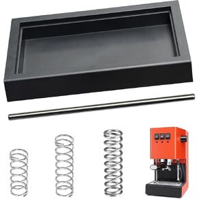 Low Profile Thin Drip Tray & 6 Bar 9 Bar 12 Bar OPV Spring Modification Kit & Long Stainless Steel Tube, Compatible with Gaggia Classic Pro Traditional Espresso Coffee Machine Parts
