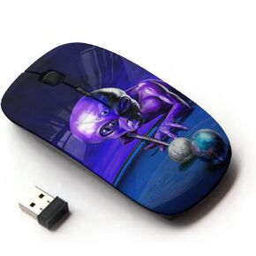 [ Optical 2.4G Wireless Mouse [ UFO Pool Billiard Alien Grey Universe Control ]
