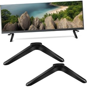 TOYANDONA 2 Pcs TV Mount Stand Legs with Screws Tabletop TV Holder Stand Brackets for Element and Insignia TVs Stand Base Replacement Universal Fit