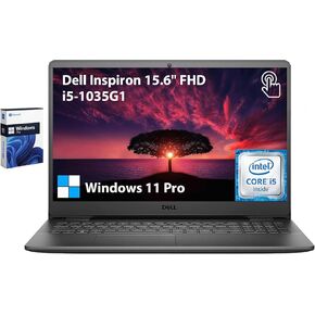 Dell Inspiron 15.6" FHD Touchscreen Business Laptop, Core i5-1035G1 (Beats i7-7500U) Up to 3.6GHz, Windows 11 Pro, 16GB RAM, 1TB SSD, AC WiFi, Bluetooth, Media Card Reader