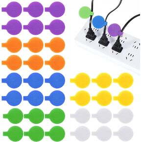 36 Pcs Cable Labels Tags Wire Labels Multicolor Wire Ties Reusable Cord Labels Self Adhesive Wire Tags Write On Cord Wraps Cord Labels for Electronics