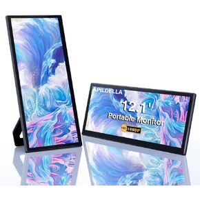 12.1" Laptop Monitor Extender,Portable Monitor for Laptop USB C HDMI, Plug-Play Monitor Extender for Mac(M1/M2/M3 Chips), PC, Xbox, PS,Windows,