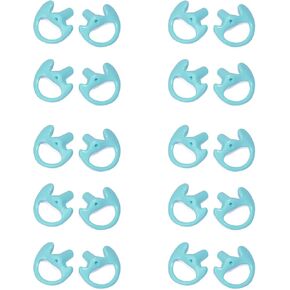 Silicone Earmold Ear pier Replacement Earmold Earbud Earplug for Motorola Kenwood Two-Way Radio Law Enforcement Earpiece Air Acoustic Coil Tube Audio Kits (Blue Medium 10PCS)