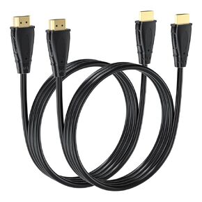 HDMI Cable 6 FT, 2-Pack, 4K@60Hz HDMI 2.0 Cord, High Speed, ARC/eARC HDCP 2.2, HDR for Monitor, Computer, Laptop, TV, PS4, PS5, Xbox, Roku, Bluray Player, Soundbar, Projector