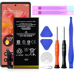 4614mAh Pixel 6 Battery Replacement Kits (New Upgraded) Compatible with Google Pixel 6 All Models with Adhesive and Repair Tool Kits (Pixel 6 Battery)