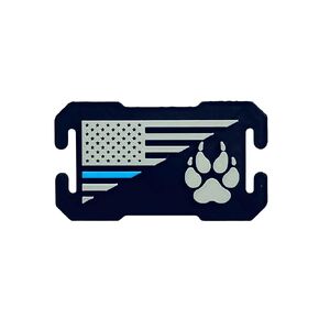 Tactical Molle Buckle Backpack Accessory - U.S Flag K-9 Dog Handler (K9 Blue Line)
