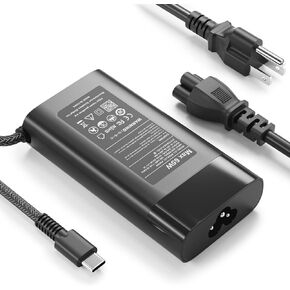 New Slim HP 65W USB C Laptop Charger Replacement for HP Spectre X360 Envy Chromebook Elitebook Pavilion Elite X2 Travel 65 Watt USBC 45W Type C Computer Convertible PC Power Supply Cord AC Adapter