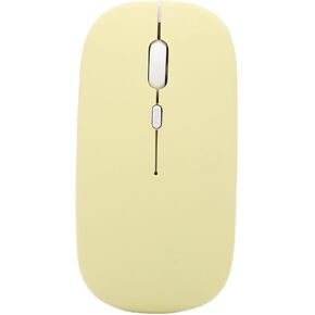Zyyini Mouse, 1600 DPI 3 Speed Adjustable Optical Bluetooth Bluetooth Computer Mouse Ergonomic Ultra-Thin Mute Office Mice,for Laptop Computer Tablet(Yellow)