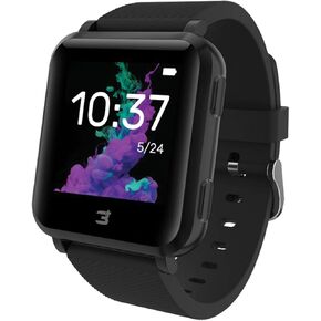 3Plus 3PL-VIBEPLUS-BK Vibe+ Smartwatch, Black