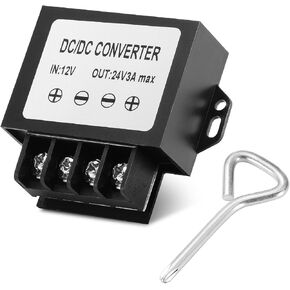 12v to 24v DC Step Up Converter,10-20V Voltage Booster to 24V 3A 72W Max Current Adapter,Voltage Booster Converter,DC up to Voltage Regulator,Voltage Booster Transformer for car radios, Audio