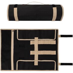 Heavy Duty Tent Nail and Hammer Storage Bag - Large Capacity Storage and Orderly Access - Waterproofing Nail Organizer Bag - Stakes Pegs Bag for Pitching Camping Tent (Black)