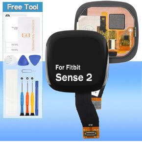 Screen Replacement for Fitbit Sense 2 / Versa 4 LCD Display Touch Digitizer Assembly Replacement with Repair Kits