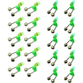 20PCS Sea Rod Rod Bell Light Fishing Rod Plastic Clip Fishing Bait Alarm with Battery Hook Detachable Portable Fishing Accessories Night Sea Fishing Night Lake Fishing Fishing Tournament