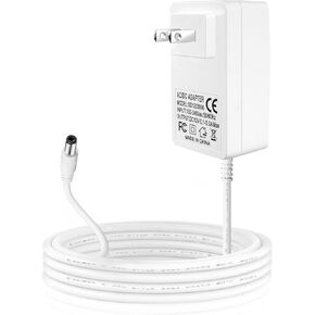 12V3A Replacement Power Cord Made for Sceptre Monitor EC Series, Power Supply for Neon/Govee LED Light Strip & Amcrest CCTV Security Camera & 4moms mamaRoo, 6 Feet Charger Cord,5.5 * 2.1mm