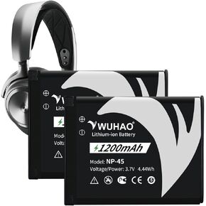 WUHAO 2 Pack for Arctis Nova Pro Wireless Battery Upgraded 1200mAh NP-45 Battery for Steelseries Arctis Nova Pro Wireless Headset Replacement Battery for Xbox for PlayStation 3.7V