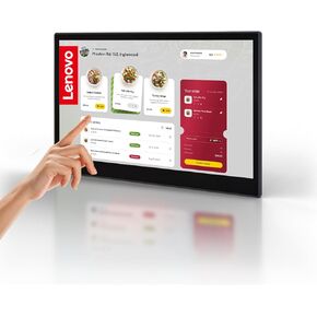Lenovo 15.6" Full HD Capacitive Touchscreen Monitor, 1920x1080, 10-Point Multi-Touch, USB-C & HDMI, True Flat Design, VESA Mount, Perfect for POS, Retail, Office, Restaurant, Gym, and Kiosks