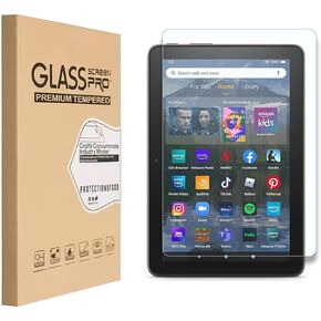 Design for Amazon Kindle Fire HD 8/8 Plus/Kids [8 inch] 2022&2020 Released Tempered Glass Screen Protector, Anti Scratch,Bubble Free,High Definition（1pcs