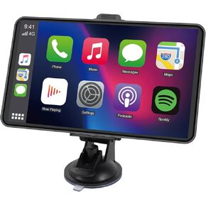 Wireless Carplay Screen & Android Auto Car Radio Portable 7 Inch IPS Touchscreen Multimedia Player for Apple Carplay Display with AirPlay MirorrLink Google Assistant TF Card/USB/AUX/FM