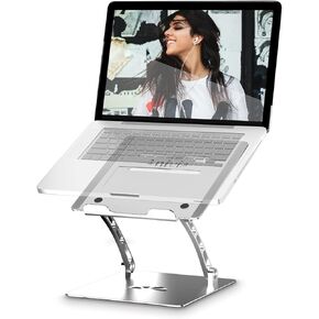 Anivia Newest Laptop Stand,Adjustable Laptop Computer Stand Portable Foldable Laptop Riser Metal Holder Compatible with 10 to 17 Inches Notebook Computer, Space Gray