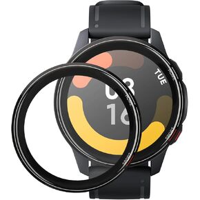 kwmobile Protective Film Compatible with Xiaomi Mi Watch/Mi Watch Color Sport Screen Protector - 2X Smart Watch Protector Anti-Fingerprint