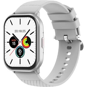 Smart Watch 2.01" Ultra-Clear Screen Dynamic Watch Faces Bluetooth Call,100+ Sports Modes Fitness Watch Activity Tracker with Heart Rate/Sleep Monitor IP68 Waterproof ZL99J (Silver)