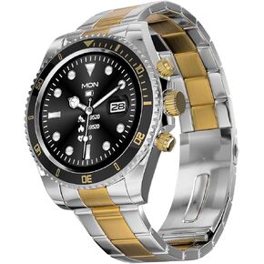 Fire-Boltt Avalanche Luxury Watch, Bluetooth Calling Smart Watch with 1.28" HD Display, 2 Button Pushers, Voice Assistance, Multiple Sports Modes, Health Suite, IP67 Resistance (Multicolor)