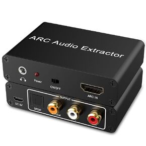 محول HDMI ARC ، 192 كيلو هرتز HDMI ARC Audio Extractor مع SPDIF بصري ، محور ، 3.5 مم L/R ، RCA Stereo ، HDMI ARC إلى RCA محول الصوت البصري لـ HDTV ، SOUNDBAR ، AMPLIFIER