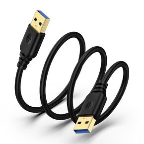 USB to USB Cable 6FT,USB 3.0 Cable Type A Male to Type A Male Cable High Speed Data Data Transfer USB Cord for Computer,Hard Drive,Printer,Scanner,Laptop,TV,USB Hub,DVD Player,Laptop Cooler and More