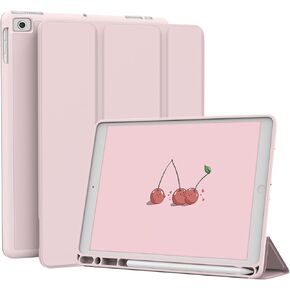 Case for iPad Mini 5 2019 / iPad Mini 4 2015, Mini 3 2 1 - Protective Slim Folio Case with Pencil Holder & Auto Wake/Sleep, Trifold Smart Stand Cover for iPad Mini 5/4/3/2/1 - Pink