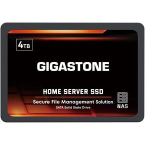 Gigastone Home Server SSD 4TB NAS SSD Drive Cache 24/7 Durable High Endurance Personal Cloud Data Sync Network Attached Storage RAID 3D NAND 2.5" SATA Internal Solid State Hard Drives