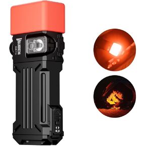 WUBEN AC3 Flashlight Diffuser Durable, Lamp Caps for X2Pro Flashlight, for Camping, Emergencies and Outdoor (Red)
