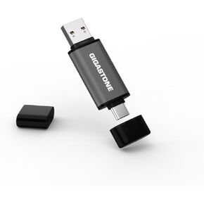 GIGASTONE Z40 128GB 2-in-1 Dual OTG Flash Drive USB 3.2 Gen 1, USB-A & USB-C, Reliable Performance, Durable, Data Storage, File Sharing, Backup, Boot Drive, USB2.0/USB3.0/USB3.1 Interface Compatible