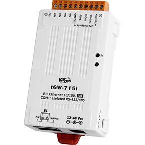 USA tGW-715i Tiny (Isolated) Modbus TCP to Modbus RTU/ASCII Gateway with Power Over Ethernet Option and 1 RS-422/485 Port