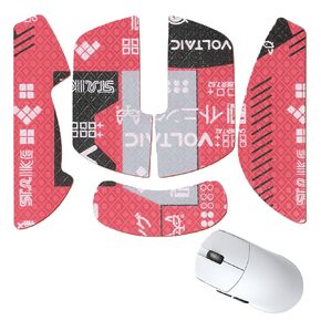 Mouse Grip Tape Full Coverage for Lamzu Maya 4K Wireless Gaming Mouse, Mouse Anti Slip Grip Tape,Self-Adhesive PreCut Sweat-Resistant Professional Mice Upgrade Kit(Red)