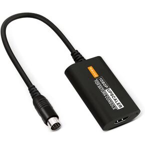 NORMICHIC Converter for Sega Saturn SS to HDMI,1080P HDMI Cable Adapter for Saturn SS 16:9/4:3 S-video input 1080p adapter (black)