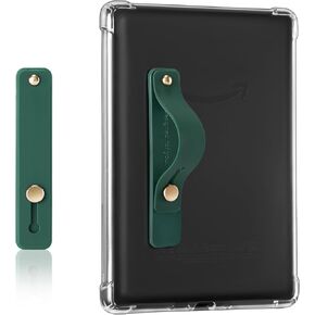 حامل حزام يدوية من كوباك لـ Kindle/Tablet-قبضة TPU خفيفة الوزن بيد واحدة مع عصا قوية ، وقف للهاتف ، وضيق قابلة للتعديل ل kindle/kobo/voyaga/lenovo/sony e-book tablet ، dgreen in Kuwait