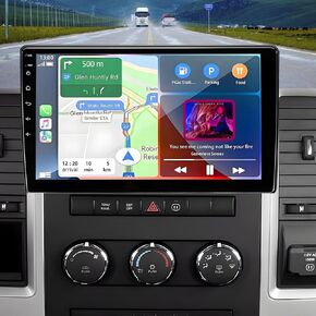 for Dodge Ram 1500 2500 3500 Radio Upgrade 2009-2012: 10.2 Inch Touchscreen Head Unit 4+32G - Android 14 Car Stereo Replacement with Wireless CarPlay Android Auto