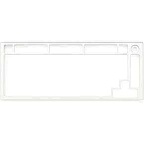 Glorious Top Frame for GMMK PRO - 75% Keyboard with Knob Gaming - Aluminum Mounting Frame for Custom Mechanical Keyboard for PC Gaming and Programming (E-White)