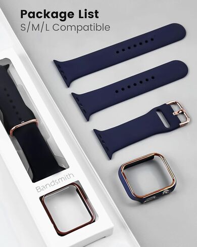 فرقة رياضية وحالة مصد متوافقة مع Apple Watch 40mm 38mm 41mm 42mm 44mm 45mm 46mm النساء ، وأشرطة السيليكون الناعمة وإطار حافة الحافة الذهب الوردية لسلسلة IWatch 10 9 8 7 6 5 4 3 2 1 SE in Kuwait