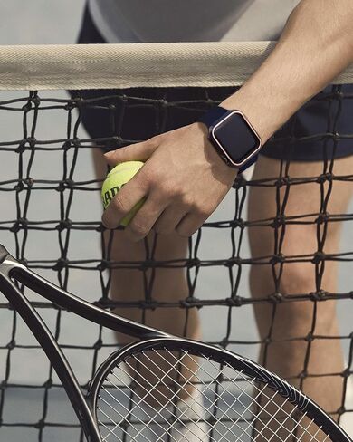 فرقة رياضية وحالة مصد متوافقة مع Apple Watch 40mm 38mm 41mm 42mm 44mm 45mm 46mm النساء ، وأشرطة السيليكون الناعمة وإطار حافة الحافة الذهب الوردية لسلسلة IWatch 10 9 8 7 6 5 4 3 2 1 SE in Kuwait