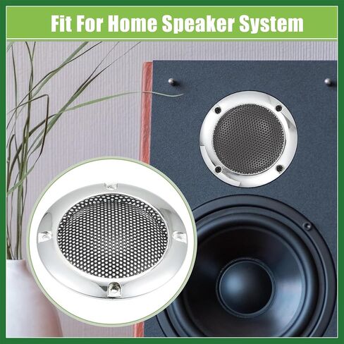 Motoforti Universal 2" Car Speaker Grills Cover Mesh Round 2 Inch Audio Speaker Subwoofer Guard Protector Case with Mounting Screws Iron Silver Tone - Pack of 4 Long-lasting in Saudi Arabia