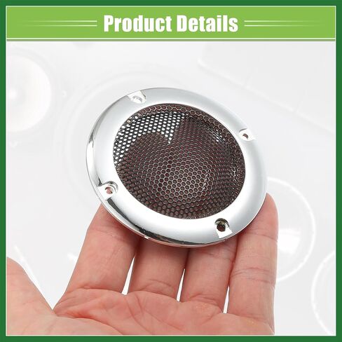 Motoforti Universal 2" Car Speaker Grills Cover Mesh Round 2 Inch Audio Speaker Subwoofer Guard Protector Case with Mounting Screws Iron Silver Tone - Pack of 4 Long-lasting in Saudi Arabia