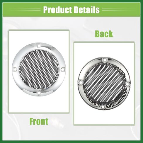 Motoforti Universal 2" Car Speaker Grills Cover Mesh Round 2 Inch Audio Speaker Subwoofer Guard Protector Case with Mounting Screws Iron Silver Tone - Pack of 4 Long-lasting in Saudi Arabia