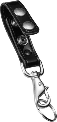 Leather Key Strap Belt Keeper for Duty Belt Key Ring Holder Double Snap Belt Loop Chrome Hardware in Kuwait